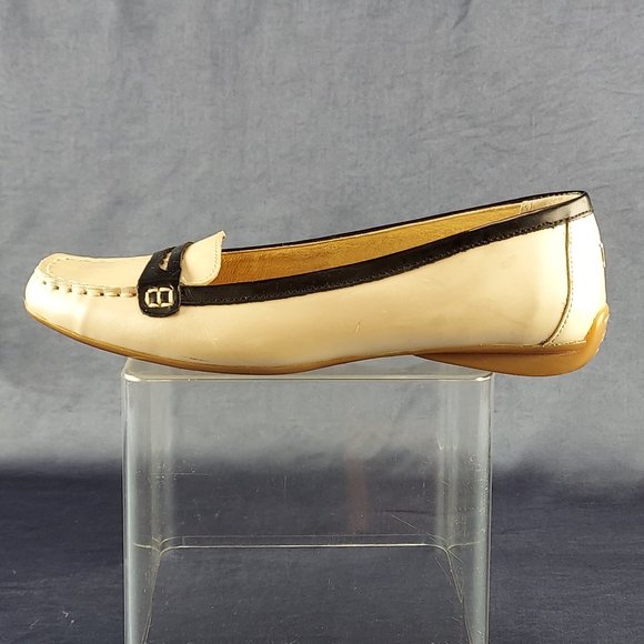 Sperry Tan & Black Patent Leather Penny Loafers Size 7.5M - Picture 6 of 14